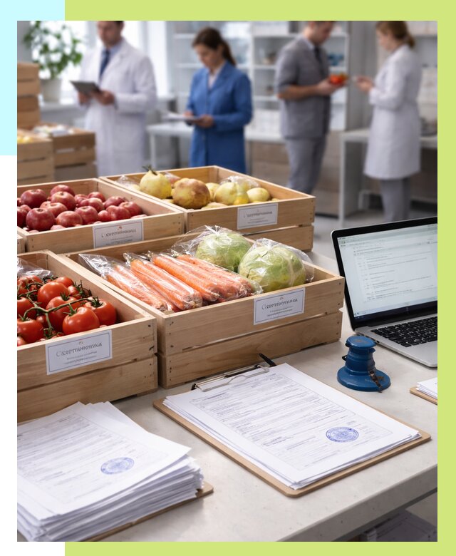 Сертификация овощей и фруктов в Шебекине от 8654 р. | Алешин-Шбк