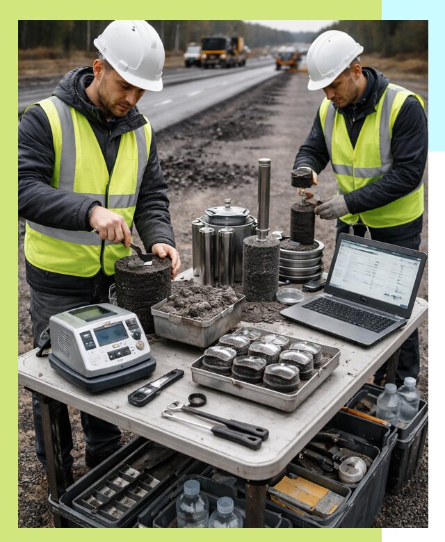 Сертификация асфальта: испытания и подтверждение в Шебекине