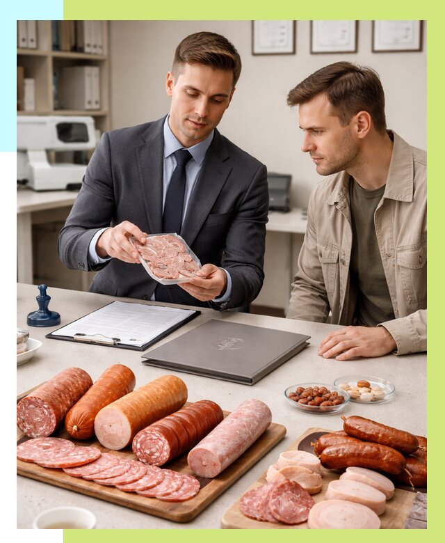 Сертификация колбасных изделий в Шебекине от 7636 р. | Алешин-Шбк