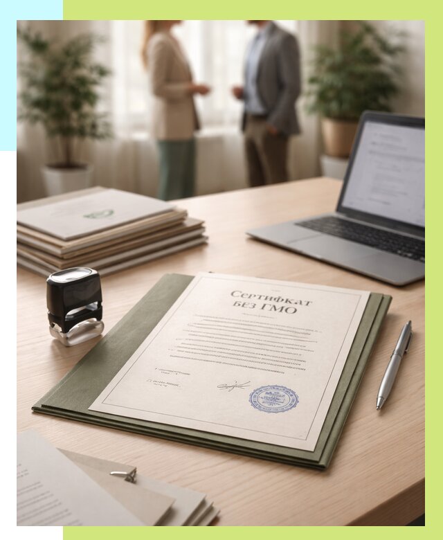 Сертификат без ГМО в Шебекине от 7636 р. оформить срочно Алешин-Шбк