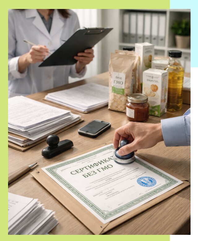 Получение сертификата Без ГМО для продукции в Шебекине